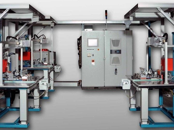 Multiple Induction Table Brazing Machine - The Multiple Induction Table Brazing Machine can be used for medium und line production.